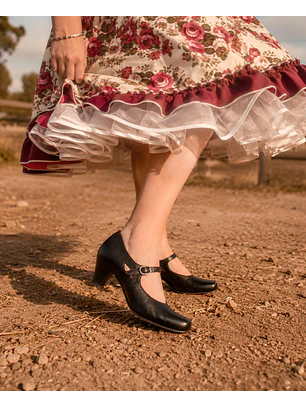 Zapato de China Negro Catron