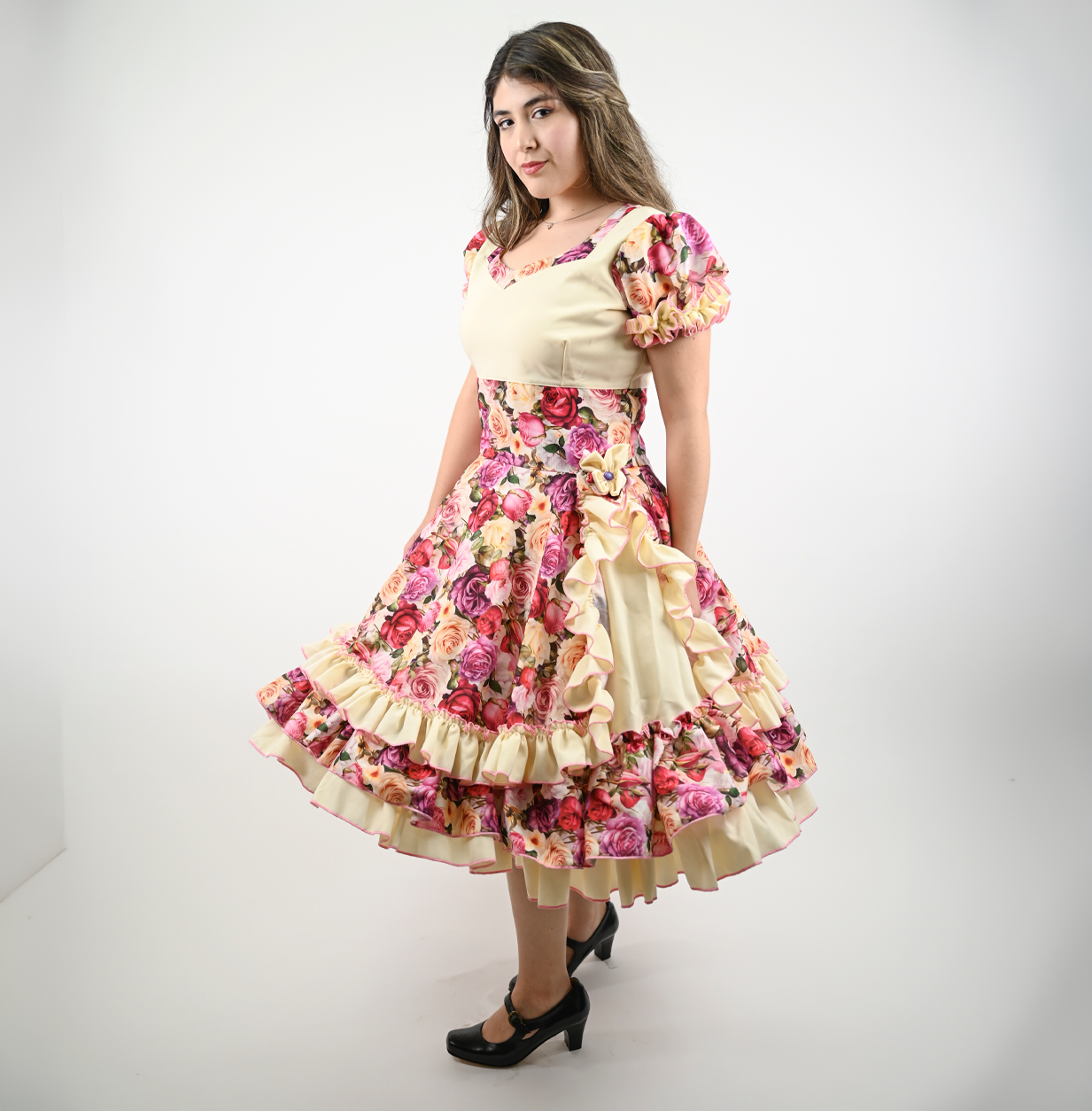 Vestido de China Floral Catron - Rosa de Enramada imagen 3