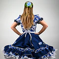 Vestido de China Azul Marino Catron – Cielo de la Tradición miniatura 4
