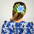 Vestido de China Azul Marino Catron – Cielo de la Tradición miniatura 5