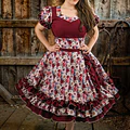 Vestido de China Burdeo Floral Catron – Cantares de Vendimia miniatura 2