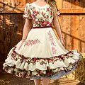 Vestido de China Marfil con Rosas Catron – Brillo de Espuela miniatura 2
