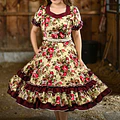 Vestido de China Marfil Estampado Catron – Susurro de la Cañada miniatura 2