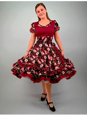 Vestido de China Rojo Italiano Floral Catron – Lumbre del Camino