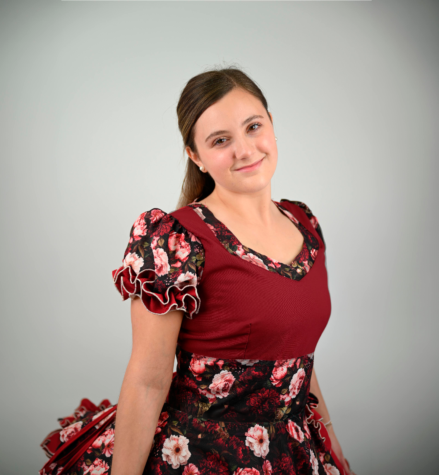 Vestido de China Rojo Italiano Floral Catron – Lumbre del Camino imagen 5