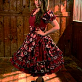 Vestido de China Rojo Italiano Floral Catron – Lumbre del Camino miniatura 2