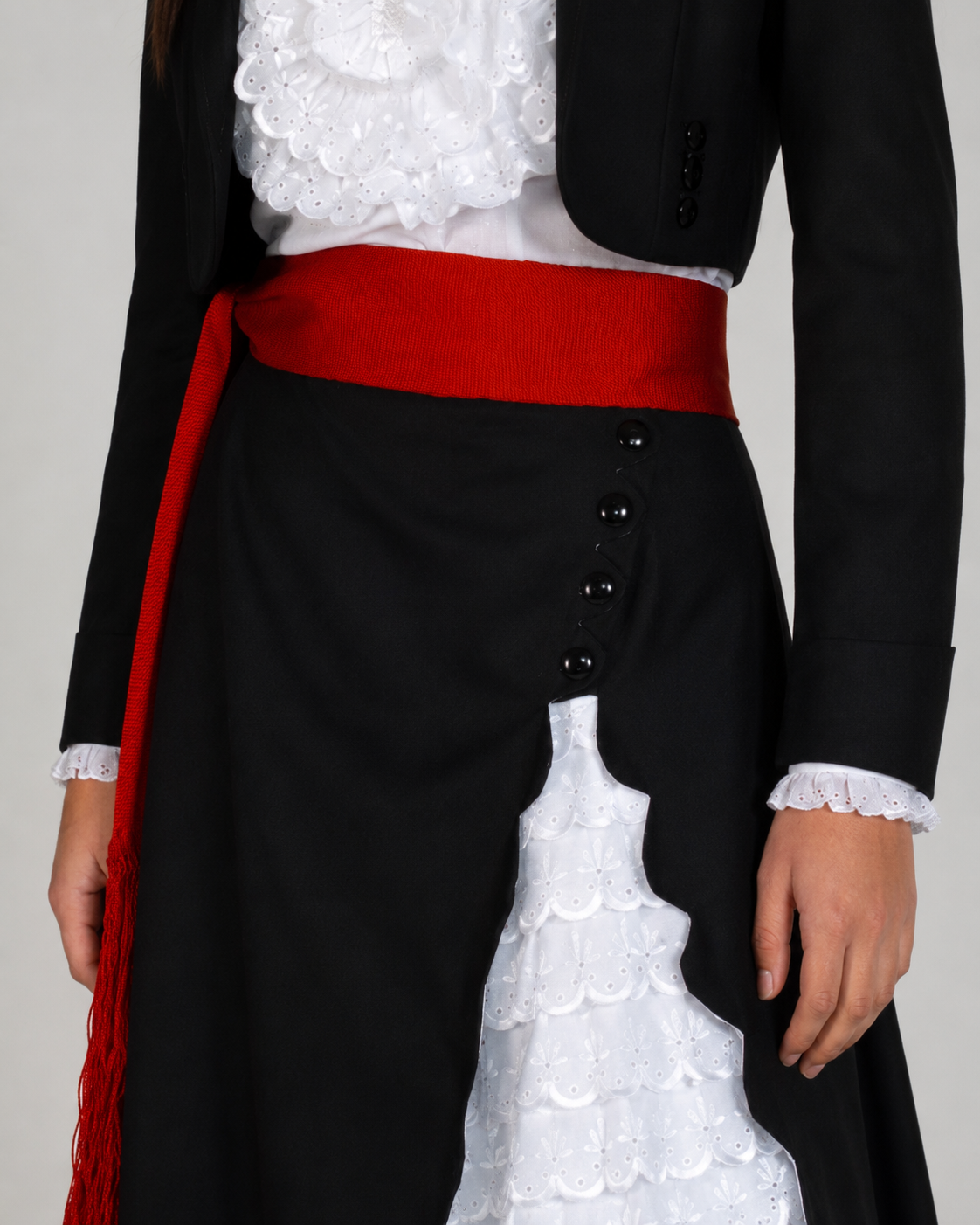 Ropón de Huasa Elegante Negro Catron imagen 3