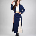 Ropón de Huasa Elegante Azul Marfil Catron  miniatura 5