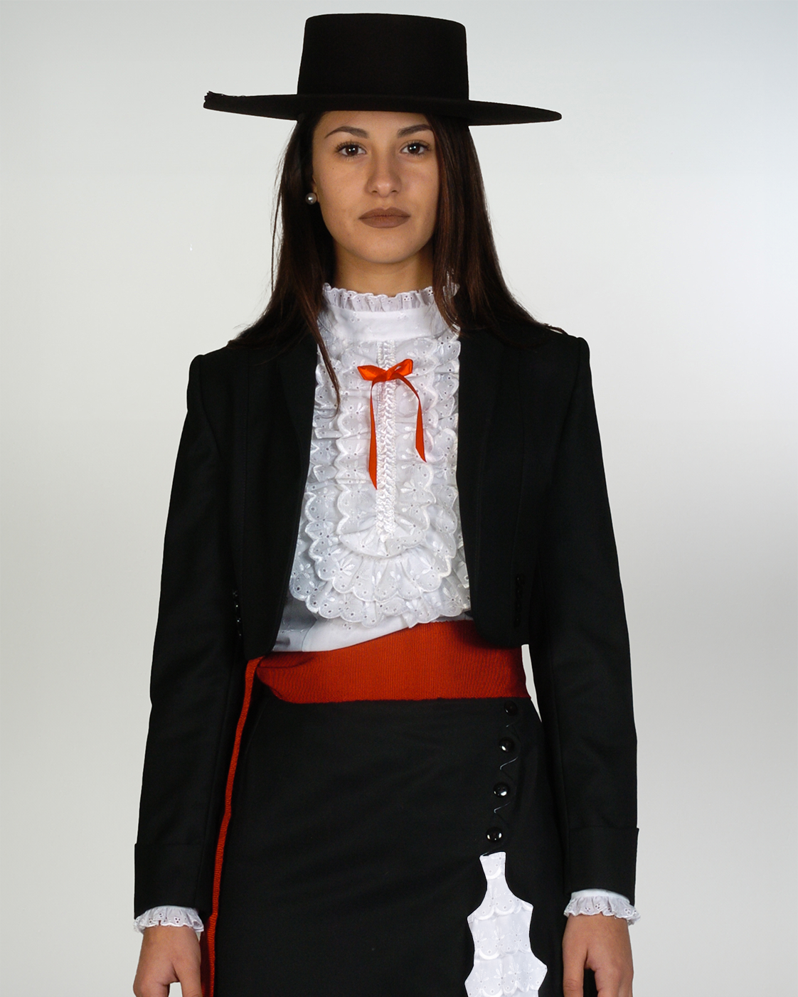 Ropón de Huasa Elegante Negro Catron imagen 5