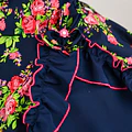 Vestido De China Azul Marino Florar Catron - Serenata de Rosas miniatura 5