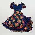 Vestido De China Azul Marino Florar Catron - Serenata de Rosas miniatura 3