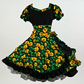 Vestido de China Negro Floral Catron – Jardín Dorado miniatura 3