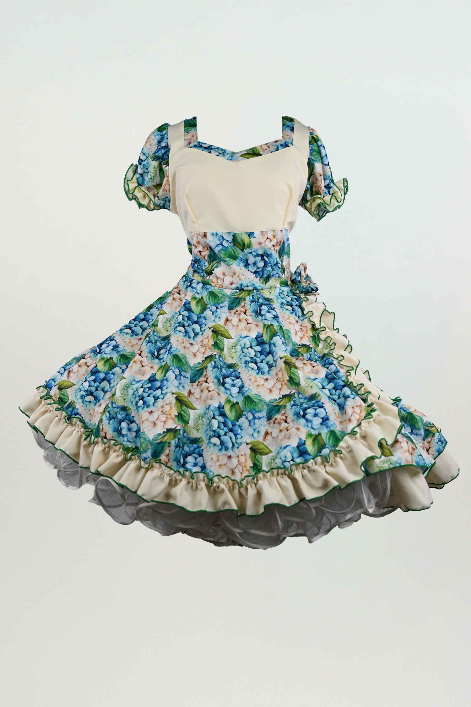 Vestido de China Marfil Floral Catron – Brisa de la quebrada imagen 4