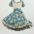Vestido de China Marfil Floral Catron – Brisa de la quebrada miniatura 4
