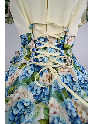 Vestido de China Marfil Floral Catron – Brisa de la quebrada