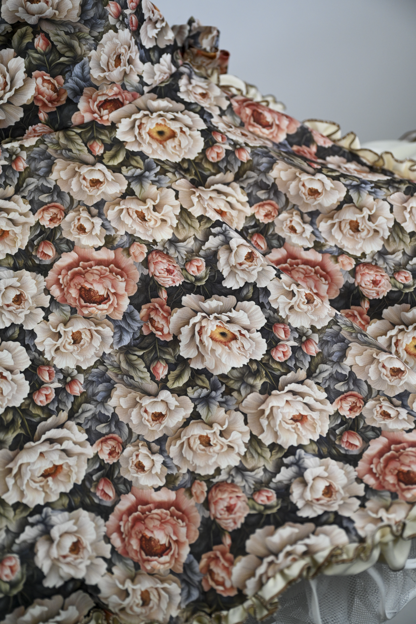 Vestido de China Marfil Floral Catron – Rosas de la Trilla imagen 3
