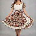 Vestido de China Marfil Floral Catron – Rosas de la Trilla miniatura 1