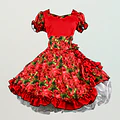 Vestido de China Rojo Floral Catron – Llama de la Medialuna miniatura 3