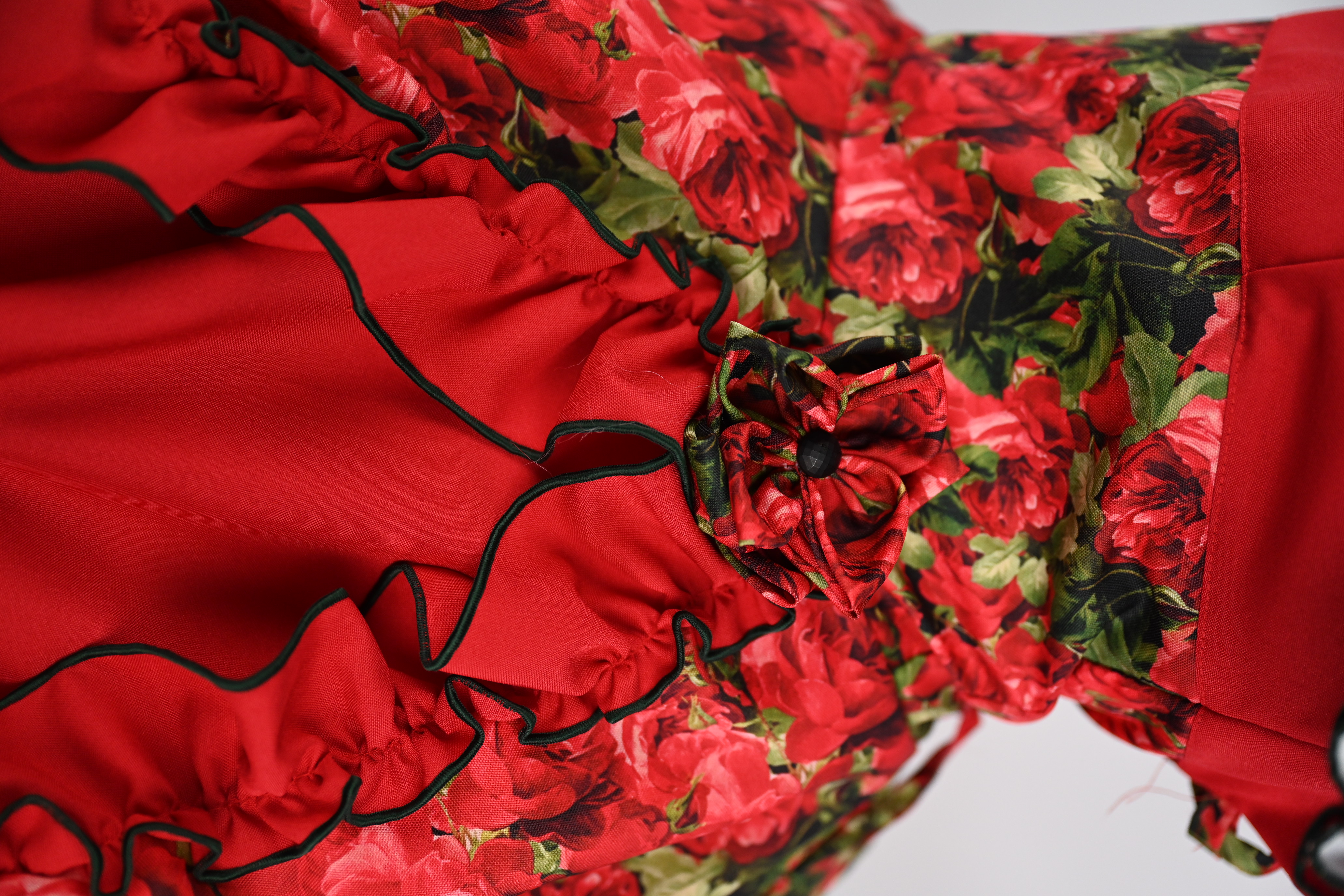 Vestido de China Rojo Floral Catron – Llama de la Medialuna imagen 2