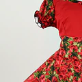 Vestido de China Rojo Floral Catron – Llama de la Medialuna miniatura 5