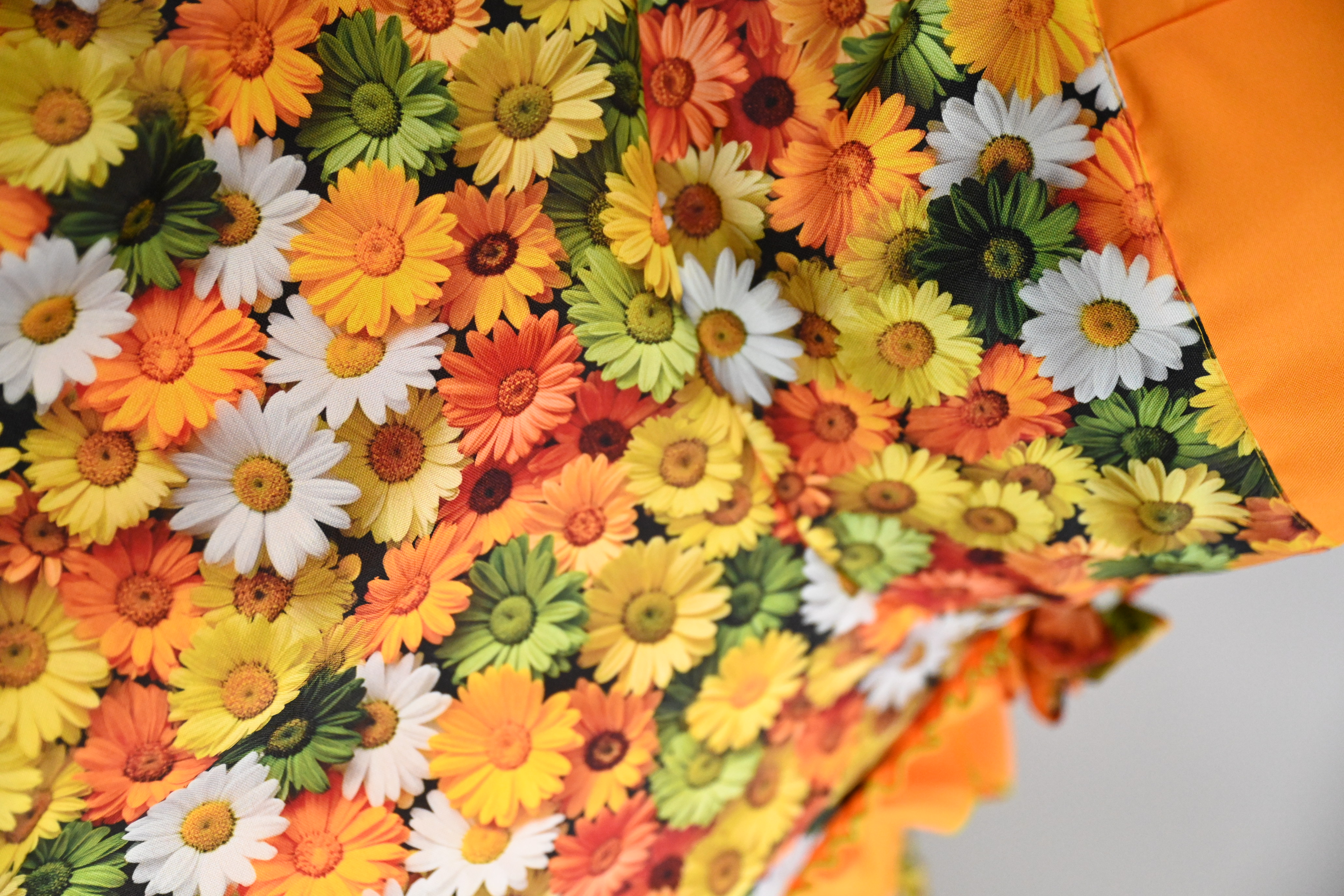 Vestido de China Naranjo Floral Catron – Sol de la Trilla imagen 3