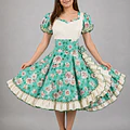Vestido de China Aguamarina Floral Catron – Brisa de la Rinconada miniatura 1