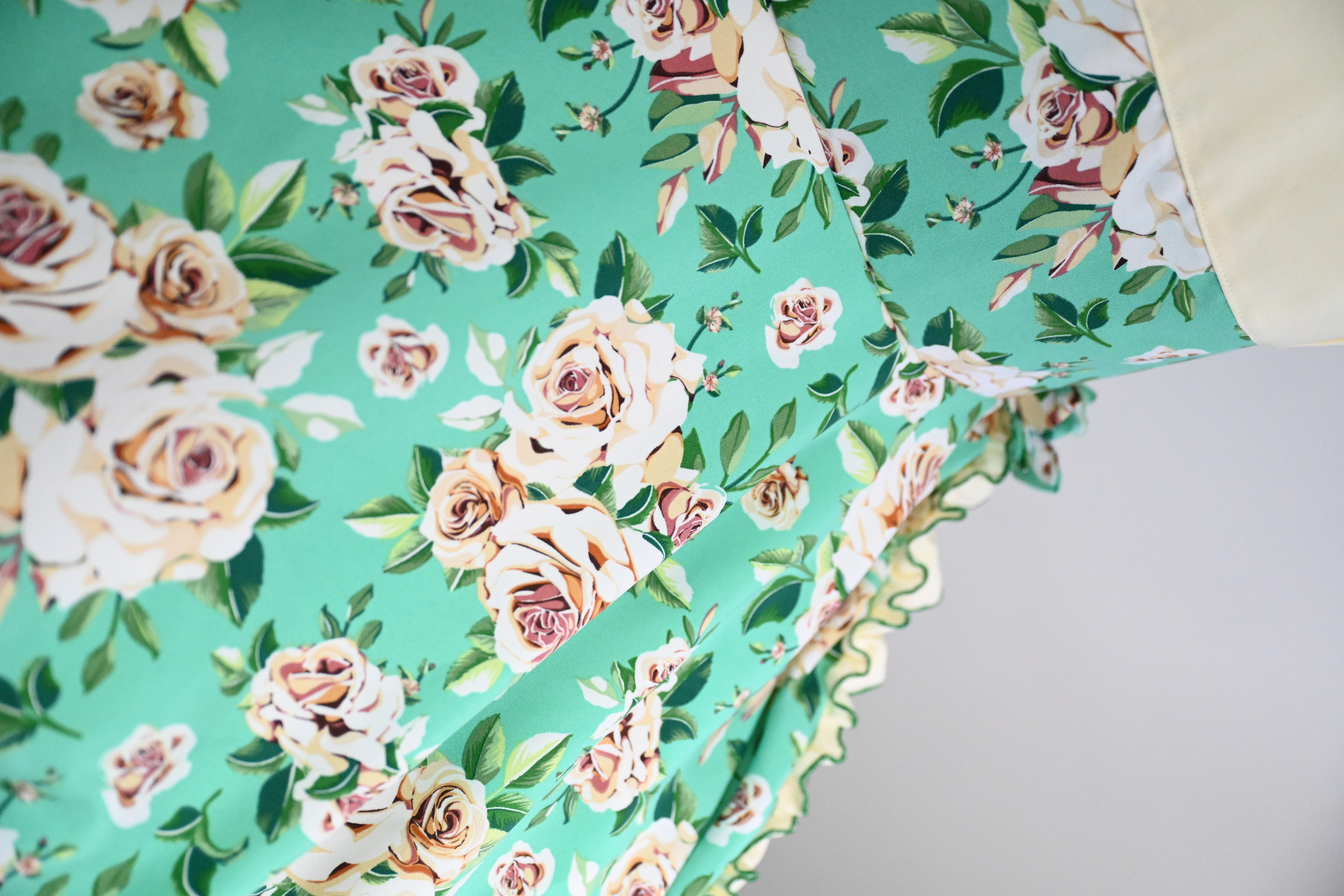 Vestido de China Aguamarina Floral Catron – Brisa de la Rinconada imagen 3