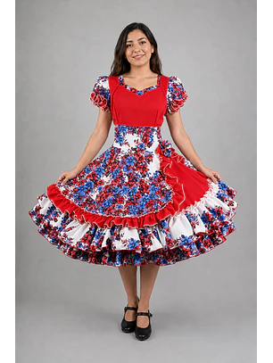 Vestido de China Tricolor Catron – Vuelta de la Medialuna