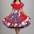 Vestido de China Tricolor Catron – Vuelta de la Medialuna miniatura 1