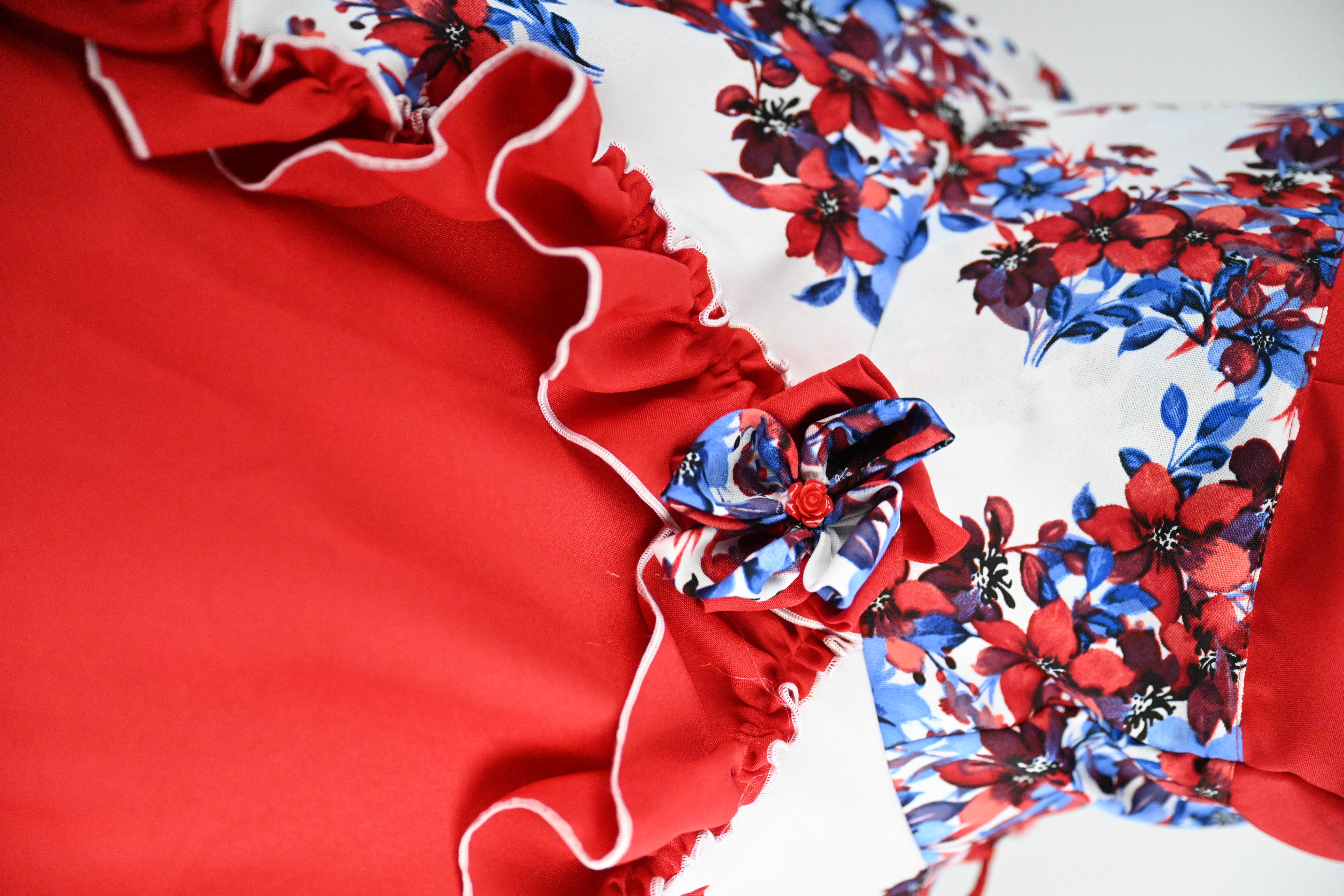 Vestido de China Tricolor Catron – Vuelta de la Medialuna imagen 2