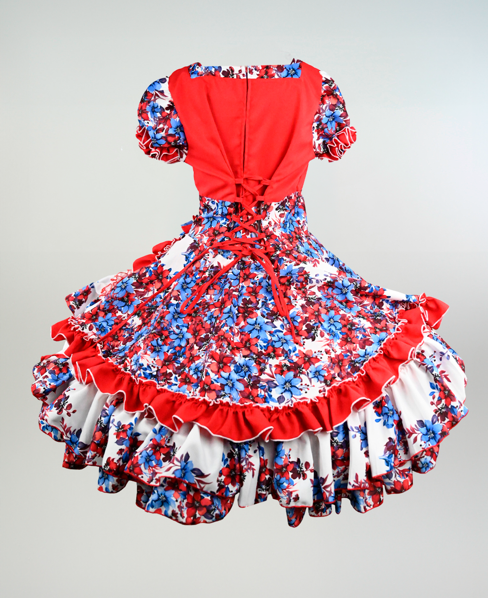 Vestido de China Tricolor Catron – Vuelta de la Medialuna imagen 4