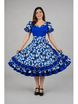 Vestido de China Azul Rey Catron – Noche del Parral