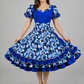 Vestido de China Azul Rey Catron – Noche del Parral miniatura 1
