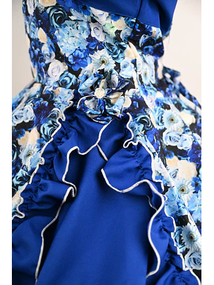 Vestido de China Azul Rey Catron – Noche del Parral