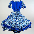 Vestido de China Azul Rey Catron – Noche del Parral miniatura 4