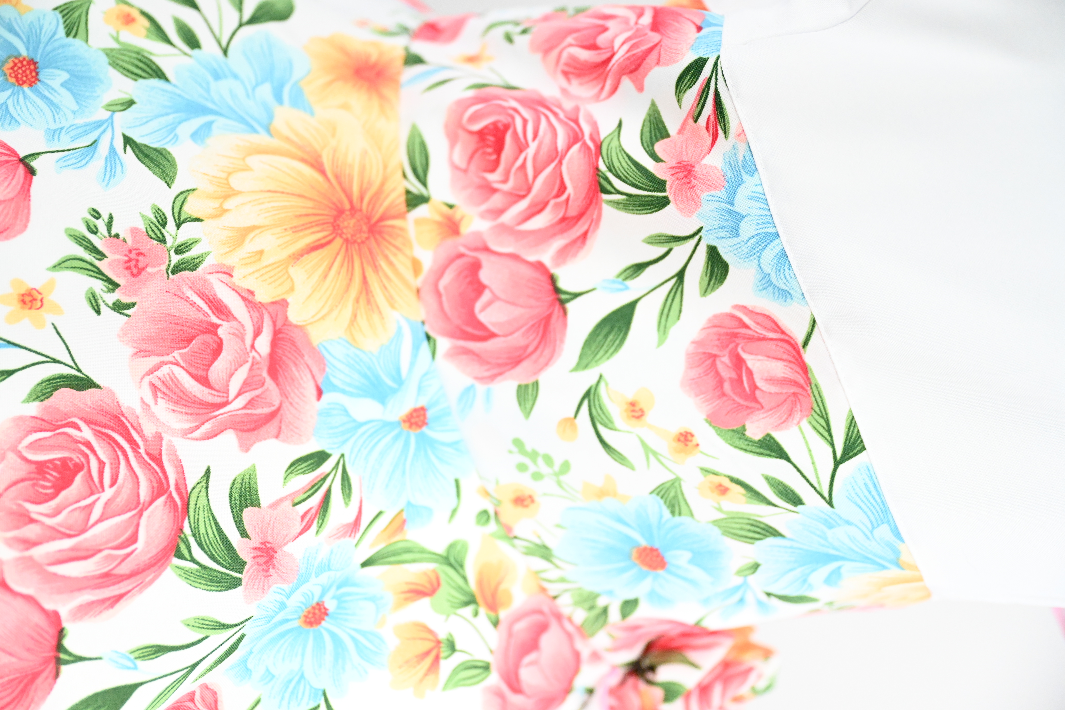 Vestido de China Blanco Estampado Catron – Acuarela de la Quinta imagen 4