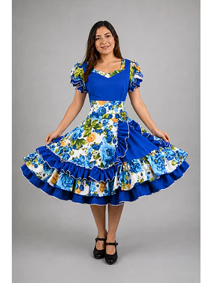 Vestido de China Azul Cobalto Catron – Cielo del Maipo