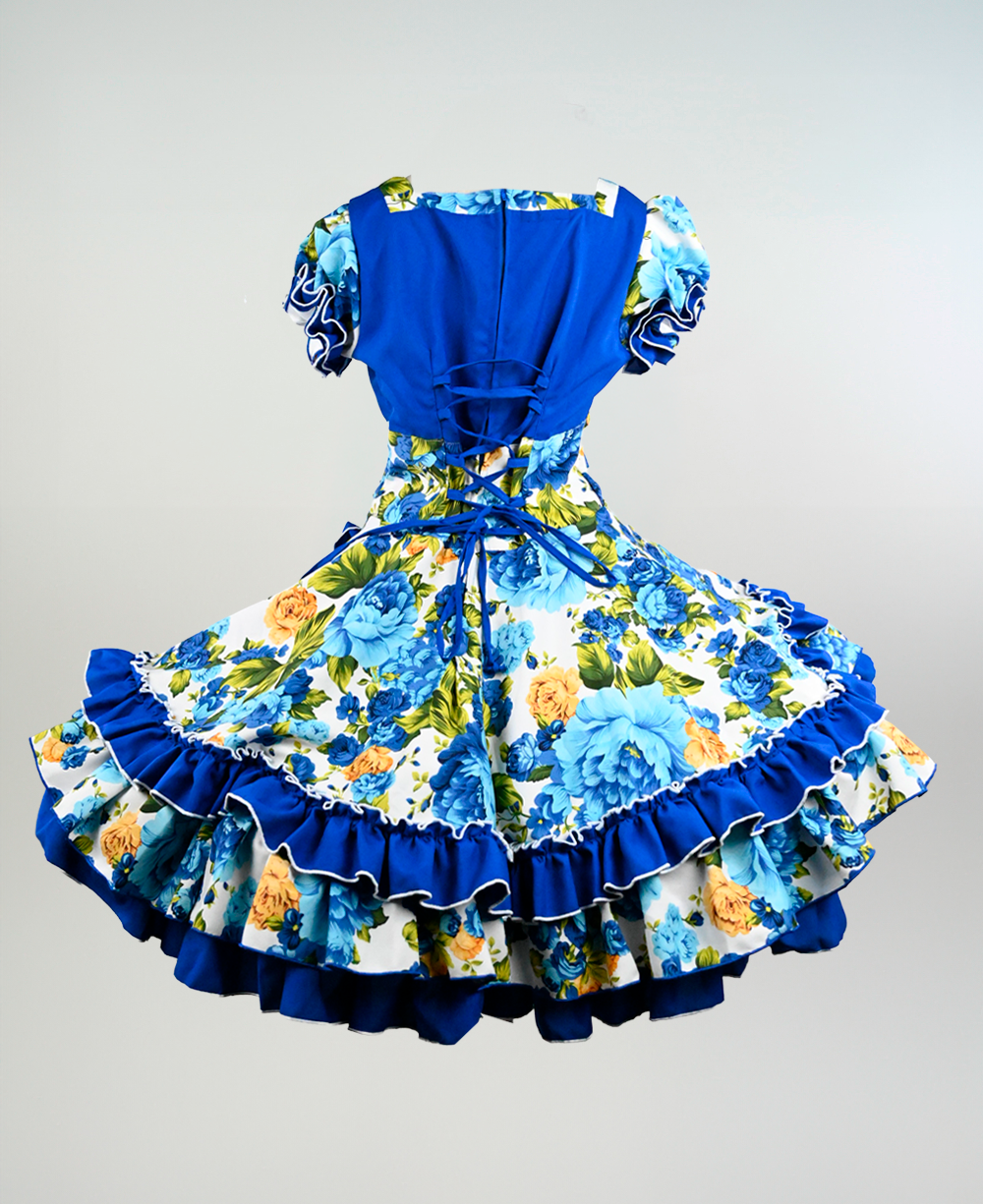 Vestido de China Azul Cobalto Catron – Cielo del Maipo imagen 4