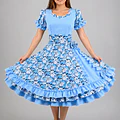 Vestido de China Celeste Floral Catron – Escarcha  miniatura 1