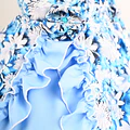Vestido de China Celeste Floral Catron – Escarcha  miniatura 2