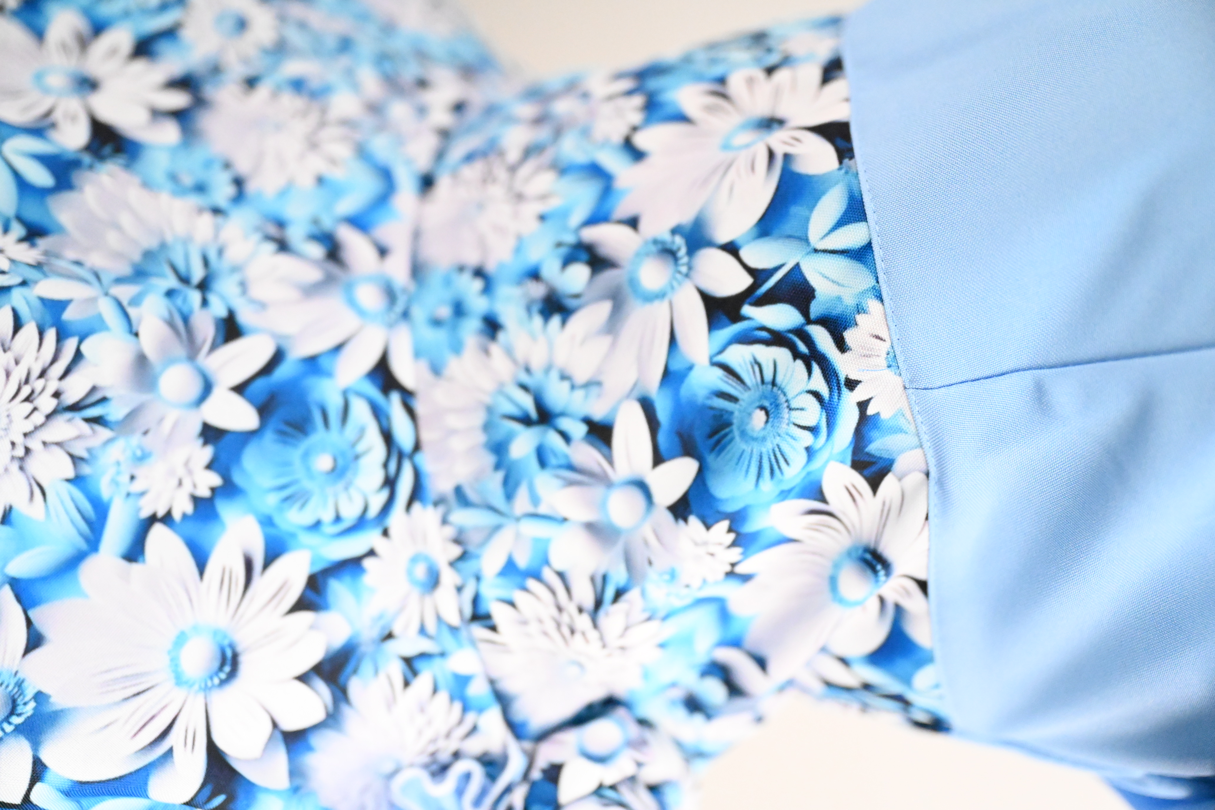 Vestido de China Celeste Floral Catron – Escarcha  imagen 3