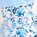 Vestido de China Celeste Floral Catron – Escarcha  miniatura 3