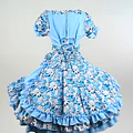 Vestido de China Celeste Floral Catron – Escarcha  miniatura 4