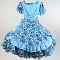 Vestido de China Celeste Floral Catron – Alborada de Colchagua miniatura 4