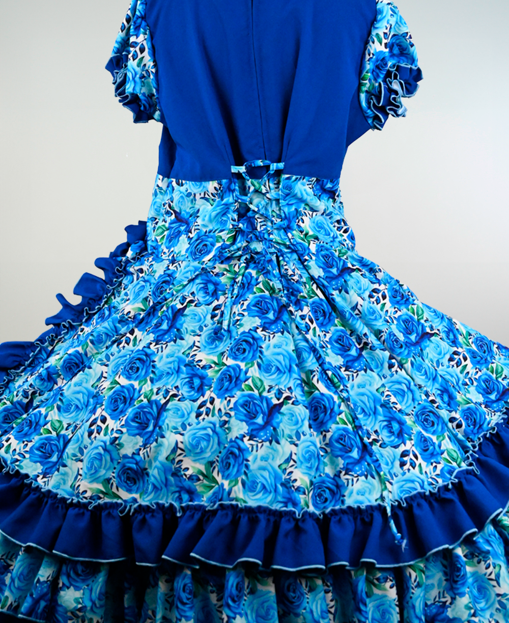 Vestido de China Azul Floral Catron – Horizonte de Curicó imagen 2