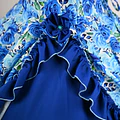 Vestido de China Azul Floral Catron – Horizonte de Curicó miniatura 3