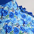 Vestido de China Azul Floral Catron – Horizonte de Curicó miniatura 4