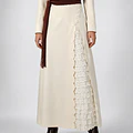 Falda de Huasa Elegante Marfil Broderie Catron miniatura 1