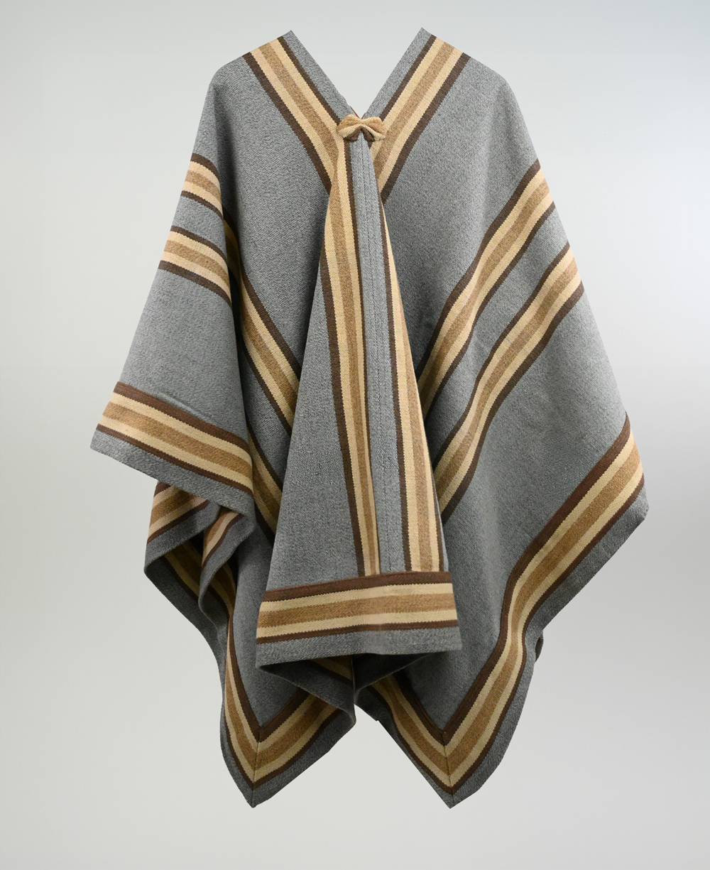 Poncho Alpaca Lana Lautaro Catron imagen 8