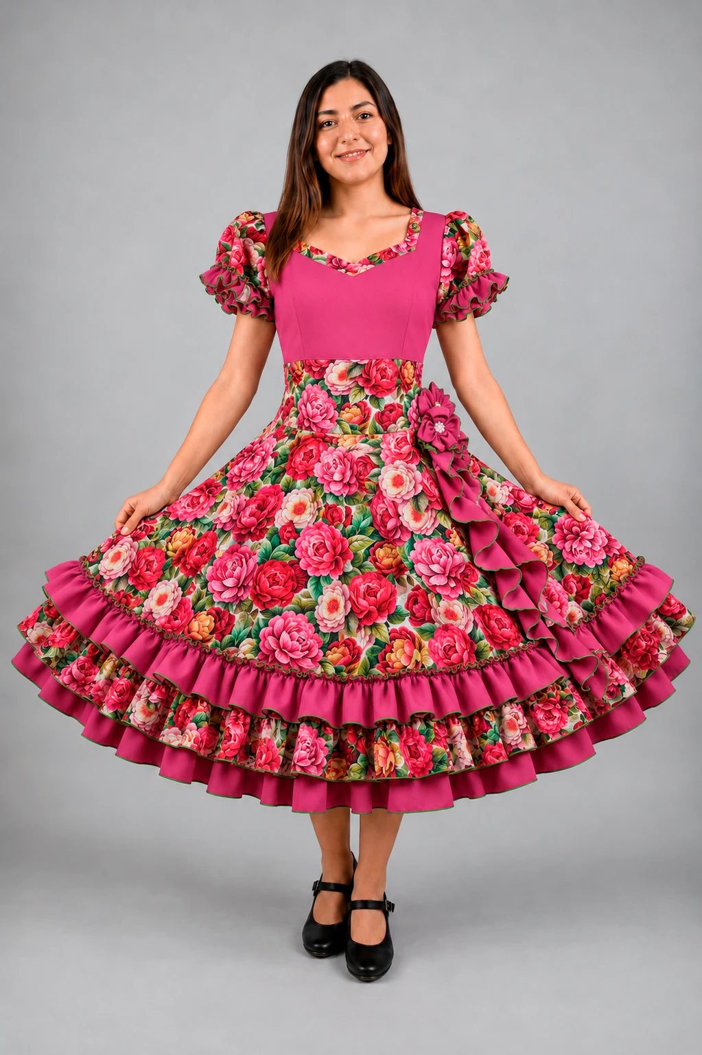 Vestido de China Frambuesa Catron – Peonías de Lolol imagen 1